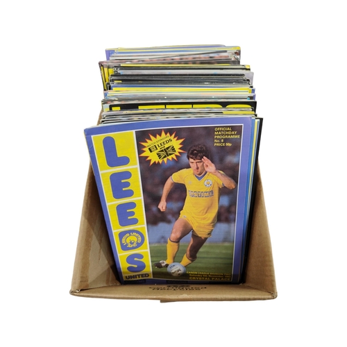 142 - BOX OF LEEDS UNITED PROGRAMMES