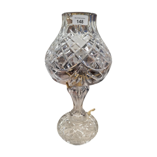 148 - CUT GLASS LAMP