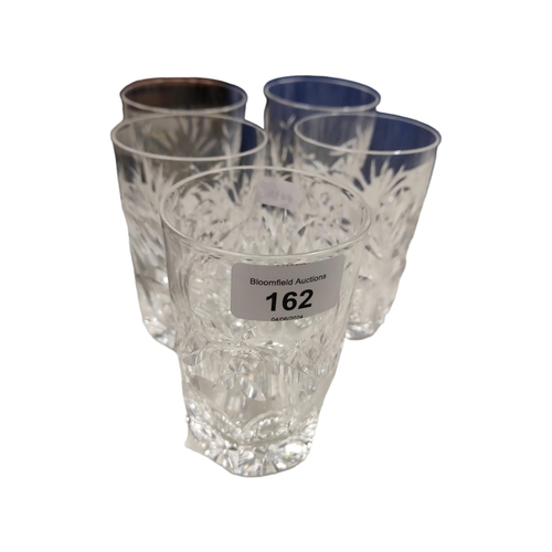 162 - SET OF 5 WATERFORD CRYSTAL TUMBLERS