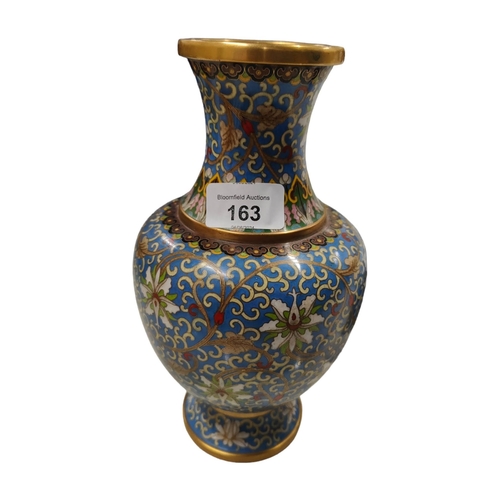 163 - CLOISONNE VASE 9.5