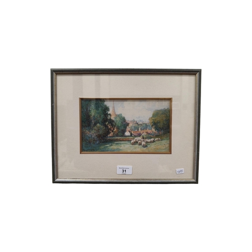 31 - GEO.WHYATT WATERCOLOUR ENGLISH COUNTRY SCENE