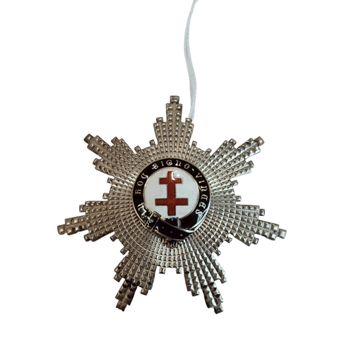 338 - SILVER AND ENAMEL MASONIC JEWEL