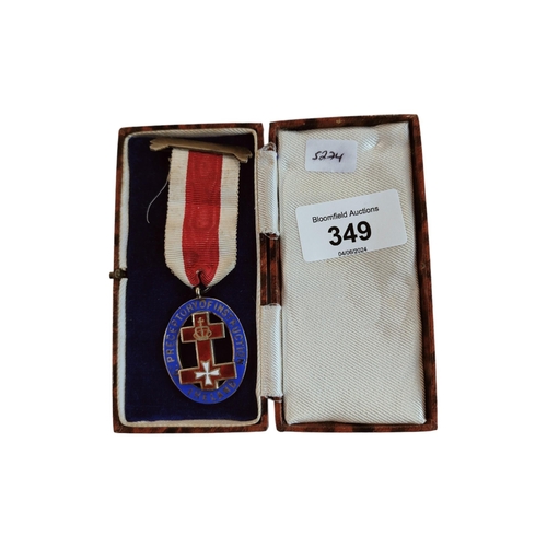 349 - SILVER & ENAMEL CT. PRECEPTORY OF INSTRUCTION IRELAND