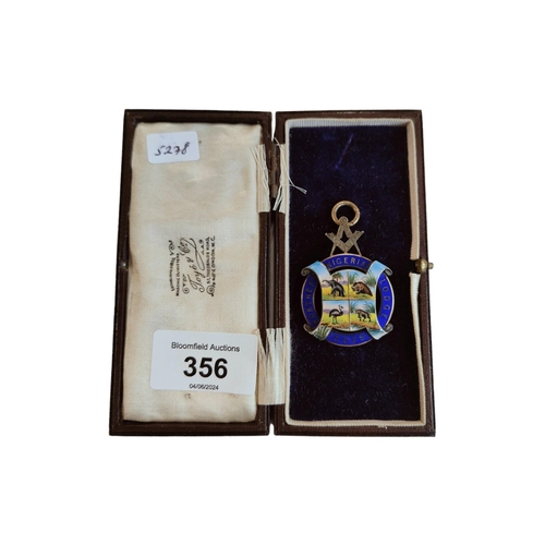 356 - SILVER & ENAMEL MASONIC JEWEL NORTHERN NIGERIA LODGE 3325