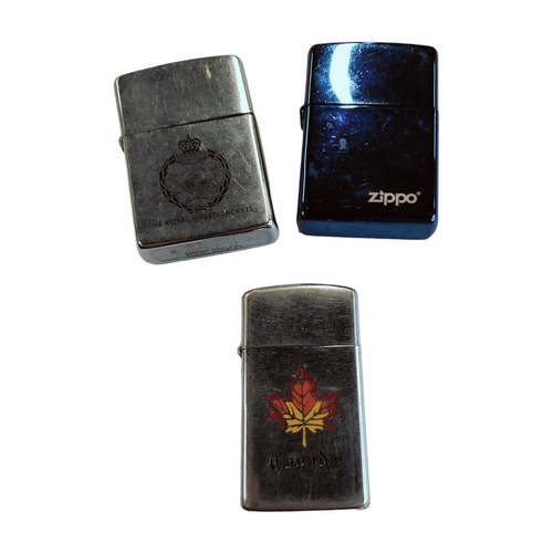 366 - 3 ZIPPO STYLE LIGHTERS