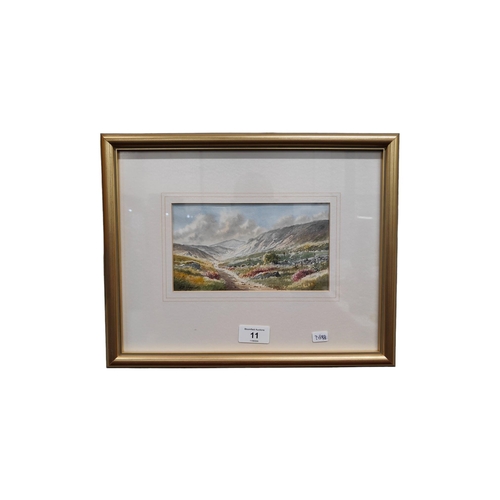 11 - R.B HIGGINS - WATERCOLOUR - LANDSCAPE 19cmX10cm