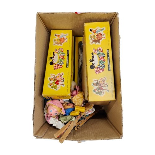 117 - BOX OF PELHAM PUPPETS