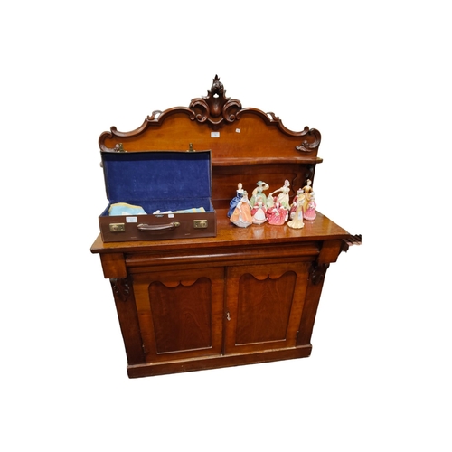 16 - VICTORIAN MAHOGANY 2 DOOR SIDEBOARD