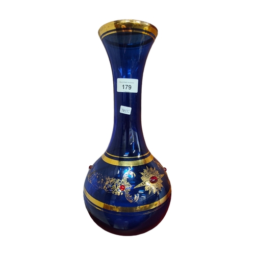 179 - LARGE BRISTOL BLUE VASE