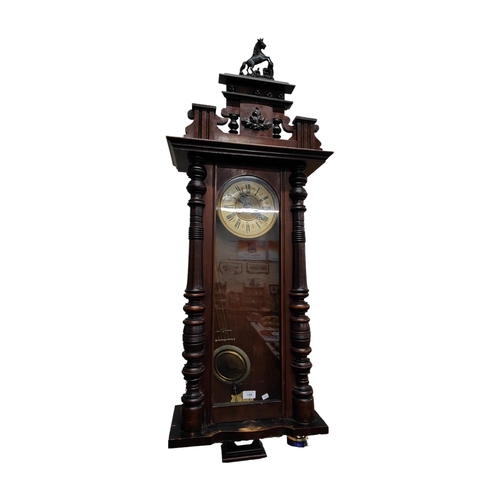 196 - VICTORIAN 4.5FT VIENNA WALL CLOCK