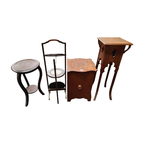 212 - 4 PIECES OF ANTIQUE FURNITURE