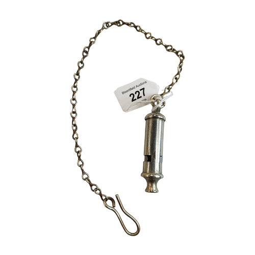 227 - ROYAL IRISH CONSTABULARY WHISTLE AND CHAIN