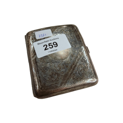 259 - SILVER CIGARETTE CASE 69.6G