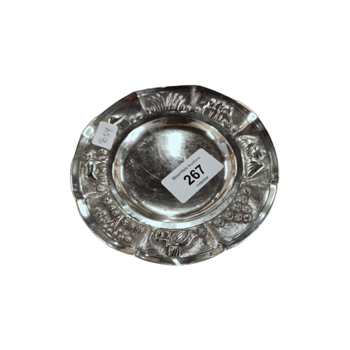 267 - SILVER DECORATIVE PIN DISH