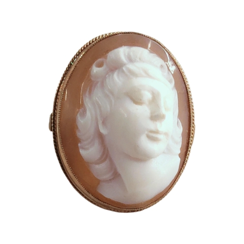 313 - LARGE 9 CARAT GOLD CAMEO RING