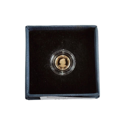 323 - 2022 QUEEN ELIZABETH II TRIBUTE GOLD PROOF ONE-EIGHTH  SOVEREIGN IN BOX WITH CERTIFICATE