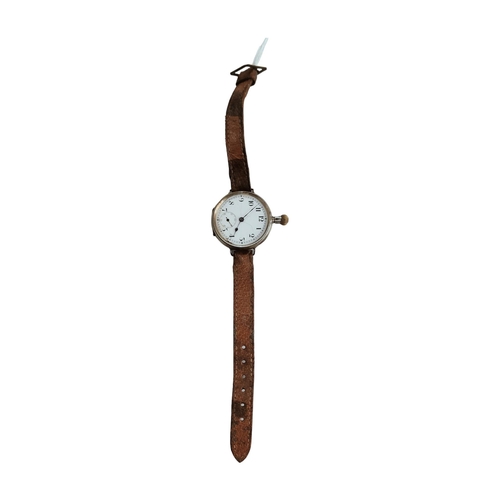 340 - SILVER CONVERTED FOB WATCH TO WRIST WATCH