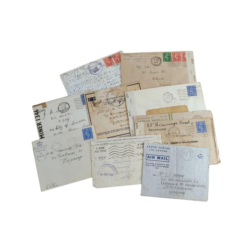 414 - SELECTION OF WORLD WAR 2 1944 CENSORED CARDS AND COVERS SOME WITH NORTHERN IRELAND CONNECTION