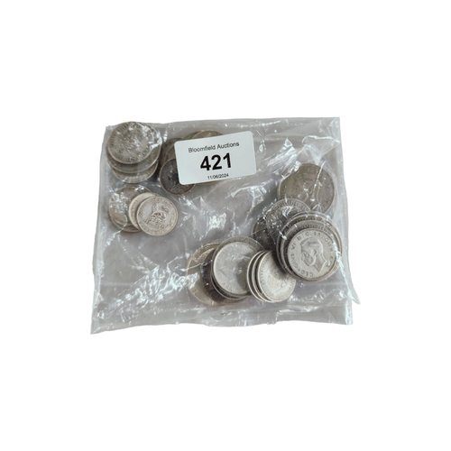 421 - BAG OF ANTIQUE COINS