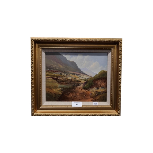 6 - R.B.HIGGINS - OIL ON BOARD - LANDSCAPE 24cmX19cm