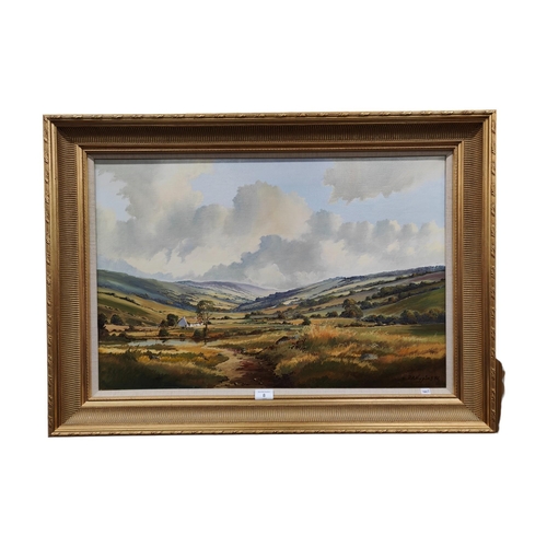 8 - R.B HIGGINS - OIL ON CANVAS - LANDSCAPE 75cmX50cm