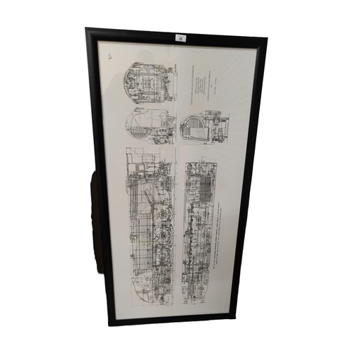 86 - LARGE PRINT TECHNICAL DRAWING SCOTTISH LOCOMOTIVE