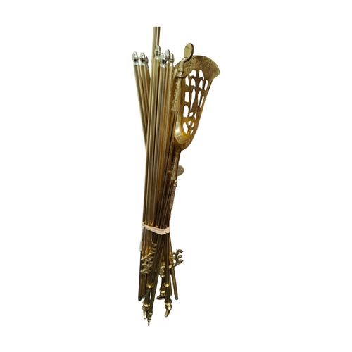 221 - BRASS COMPANION SET & STIR RODS