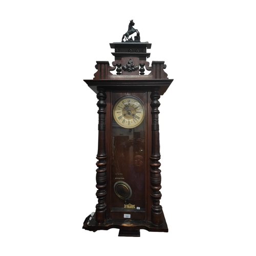 222 - LARGE VICTORIAN VIENNA WALL CLOCK