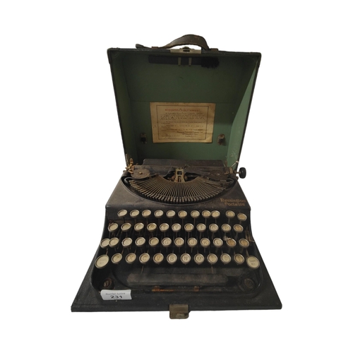 231 - REMINGTON PORTABLE TYPEWRITER