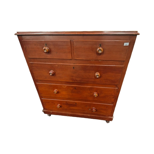 239 - 2 OVER 3 VICTORIAN CHEST