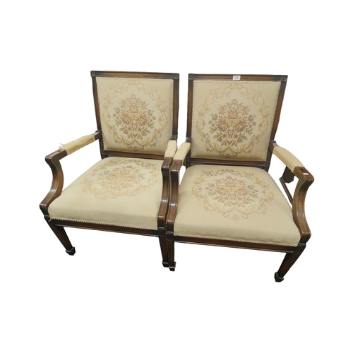 249 - PAIR OF OPEN ARMCHAIRS