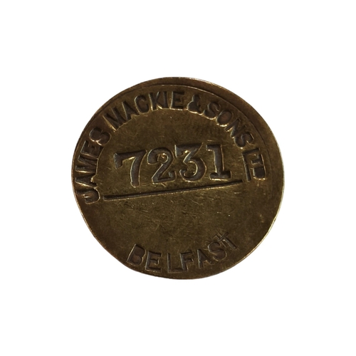 257 - JAMES MACKIES & SONS LTD BELFAST, WORKS TOKEN