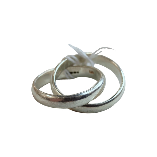 265 - SILVER DOUBLE BAND RING