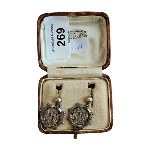 269 - VICTORIAN SILVER NAME EARRINGS 'EMMA'