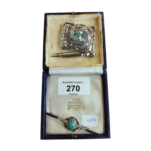 270 - 3 X SILVER BROOCHES