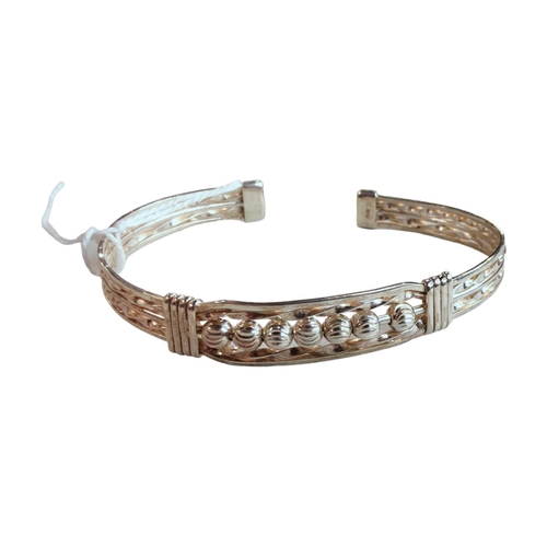 273 - SILVER ORNATE BANGLE