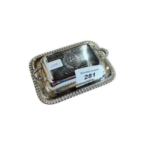 281 - SILVER CIGARETTE TRAY AND LID - BIRMINGHAM 1961-62 CIRCA 136G