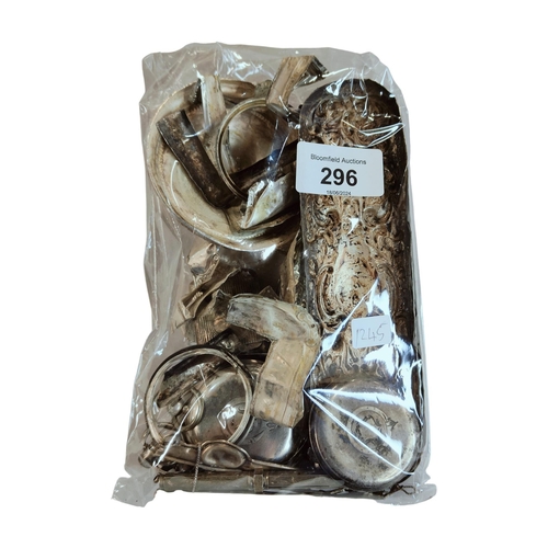 296 - BAG OF SCRAP SILVER TOTAL 218 GRAMS