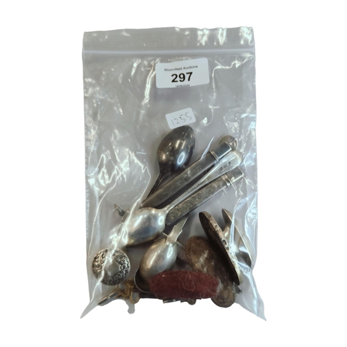 297 - BAG OF MOSTLY SILVER SMALLS