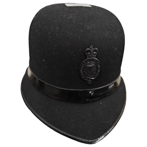 120 - ROYAL ULSTER CONSTABULARY (R.U.C) 1963 NIGHT BOWLER - STAMPED ON LEATHER INTERIOR WITH R.U.C CREST &... 