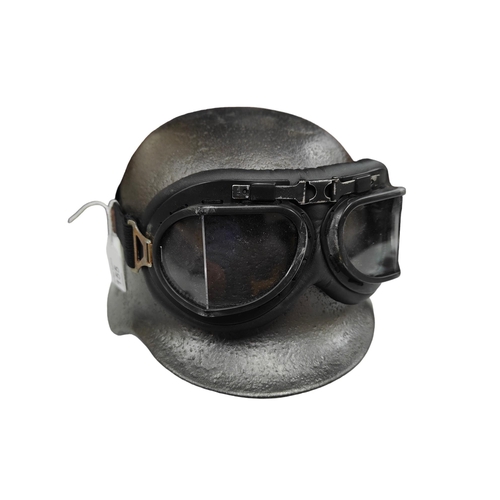 155 - OLD HELMET AND GOGGLES