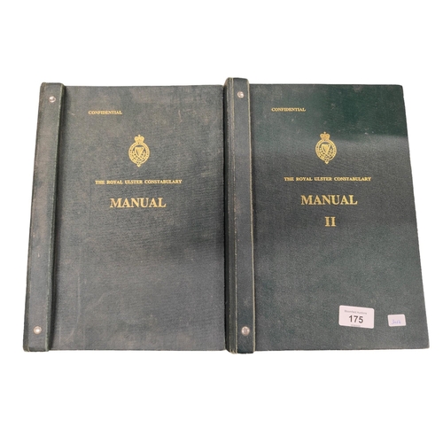 175 - 2 X ROYAL ULSTER CONSTABULARY (R.U.C) MANUALS