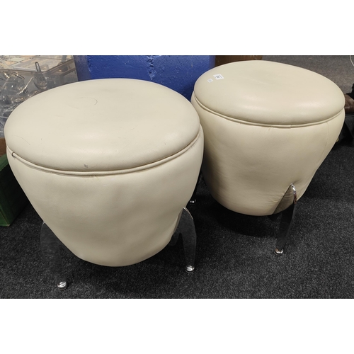 208 - A PAIR OF MID CENTURY ROCKET STOOLS