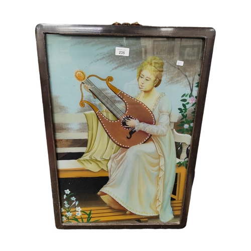 235 - ORIENTAL PICTURE ON GLASS