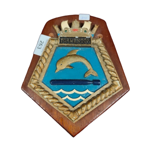 263 - NAVAL PLAQUE - TORMENTOR