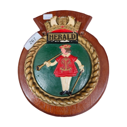 267 - NAVAL PLAQUE - HERALD