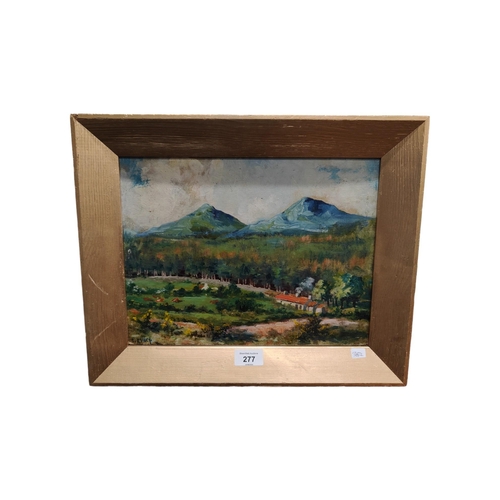 277 - E.RAINEY - OIL ON BOARD - LANDSCAPE 32cm X 25cm