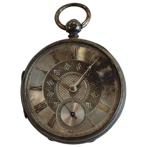 391 - SILVER POCKET WATCH (AS FOUND)