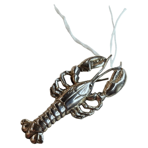 404 - STERLING SILVER LOBSTER BROOCH