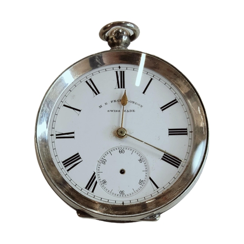 412 - SILVER POCKET WATCH PECK OF LONDON